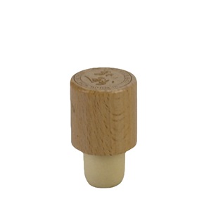 T-hình nút chai Stopper Polymer cao bằng gỗ Sồi/sồi cap Red & rượu vang trắng chai Stopper nhà sản xuất bán buôn có nắp đậy & đóng cửa - Product Image 1