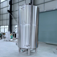 Réservoir de bière Brite chemisé Capacité de 1000L à 5000L pour le traitement de l'alcool à usage domestique Vente de traitement du vin à réservoir Brite horizontal