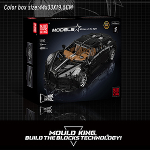 Mould <span class=keywords><strong>King</strong></span> 13163S Voiture technique télécommandée La Noire Sport Racing, modèle de jouets de construction pour enfants, ensemble de blocs de construction pour Noël - Product Image 6