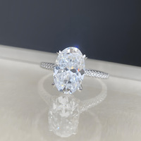 Bijoux fins, bague de luxe pour femmes en moissanite, argent 925 plaqué rhodium, 8x12 mm, bijoux de fiançailles et de mariage, OEM/ODM