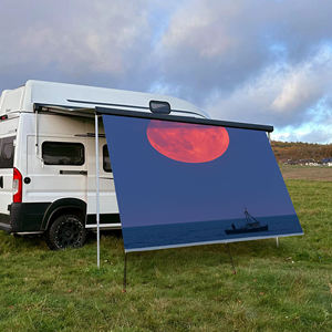 Bâche de camping en maille à motif personnalisé, résistante aux UV, au déchirure et au soleil, portable, utilisable comme auvent de camping-car et écran pour événements photographiques en extérieur - Product Image 1