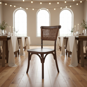 Chaise en bois d'orme empilable faite à la main avec dossier en rotin et corde pour la location événementielle et la <span class=keywords><strong>revente</strong></span> en gros - Product Image 1