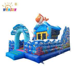 Château gonflable commercial WINSUN sur le thème de l'océan, pour enfants, avec toboggan aquatique, trampoline, château gonflable, trampoline pour enfants - Product Image 3