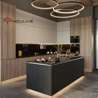 Ensemble de cuisine moderne modulaire de haute qualité avec évier, robinet et charnières – Écologique, couleur personnalisée, multifonctionnel pour appartement