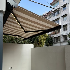 Auvent pliable rétractable contrôlé par application Cassette motorisée en alliage d'aluminium Conception Villas Balcons Jardins extérieurs Terrasses - Product Image 4
