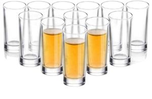 Lot de 12 verres à shot transparents à base épaisse, ensemble de verres hauts de 2 oz pour whisky, tequila, vodka - Product Image 6