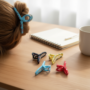 Fermaglio per capelli in tessuto alla moda, design a fiocco da 11 cm, accessorio casual da donna - Product Image 3