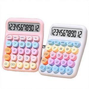 Calculadora Escolar Multifunción de 12 Dígitos, Color Caramelo, de Plástico, con Batería, para Niñas, Linda - Product Image 3