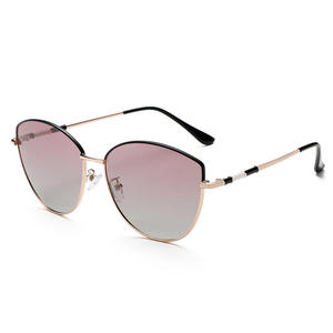 Lunettes de soleil grises Jack Cat Eye pour femmes, monture en métal, couleur or, lentille TAC, protection UV400, classe 2, numéro de pièce 1103 - Product Image 2