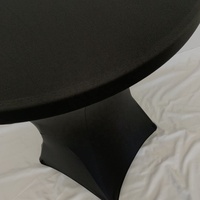 Nappe de table ronde extensible en polyester et élasthanne pour fêtes, mariages et cocktails