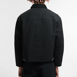 Corduroy Collar Denim Winter Jacket Men Firemen Clasp Bomber Heavyweight Boxy Fit Japanese Vintage Casual <b>Top</b> <b>Coat</b> 100% Cotton - Product Image 4