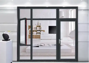 Porte esterne moderne di sicurezza americana di lusso durevole in alluminio telaio in vetro doccia cerniera <span class=keywords><strong>porta</strong></span> perno - Product Image 5
