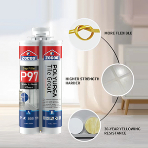 Buena resistencia al desgaste Líquido Lechada relleno porcelana blanca Lechada de poliurea en lugar de Lechada de azulejo epoxi - Product Image 3