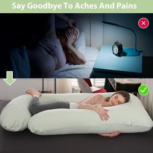 Almohada de Maternidad en Forma de G, Almohada de Embarazo para Dormir, Almohada de Lactancia, Almohada de Soporte Corporal, con Almohada de Memoria - Product Image 4