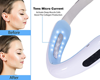 Appareil de massage facial V-Face pour le lifting et le raffermissement, anti double menton, micro-courant