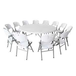 Venta al por mayor de muebles duraderos para exteriores, para fiestas, bodas, banquetes, <span class=keywords><strong>catering</strong></span>, mesas y sillas plegables redondas de plástico para eventos - Product Image 1
