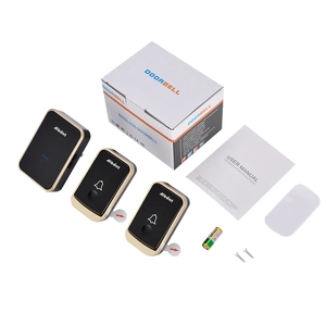 Aibont กริ่งไร้สาย EU AU UK,กริ่งประตูอัจฉริยะแบบสหรัฐอเมริกาปุ่มแบตเตอรี่1 <span class=keywords><strong>2</strong></span> 3ตัวรับสัญญาณ IP44กันน้ำ200ม. 52กริ่งประตูเพลง - Product Image 6