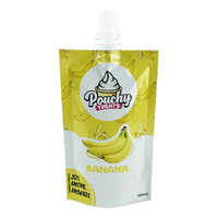 Pochette Doypack personnalisée imprimée en héliogravure, résistante à l'humidité, réutilisable, avec bec verseur, pour emballage de milkshake