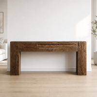 Console moderne de luxe en bois massif, grande console américaine pour entrée et salon