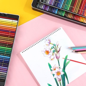 Crayons de couleur à l'eau professionnels FOSKA, pré-affûtés, 72/120 couleurs, avec mine à texture douce pour un mélange facile, dessin et ombrage - Product Image 6