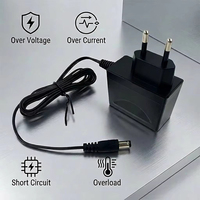 Adaptateur d'alimentation à découpage 12V 1A certifié CE, testé à 100 % en usine, entrée AC 100-240V, sortie DC 12W, prise UE