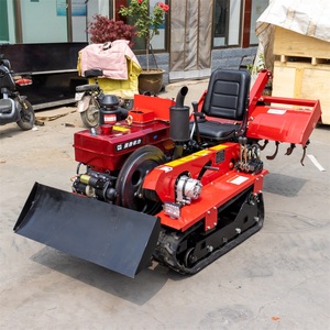 Mini-tracteur agricole à chenilles pour labour rotatif sur terres arides, cultivateur agricole avec moteur 35 CV et pompe, longue durée de vie - Product Image 3