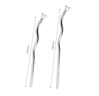Pailles en métal réutilisables ondulées en acier inoxydable pour boissons, accessoire de bar, pailles torsadées pour boissons