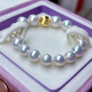 Bracelet polyvalent pour femme en perles de culture d'eau douce baroques blanc froid, à l'éclat intense, naturel, minimaliste et charmant, vente en gros depuis Zhuji - Product Image 1