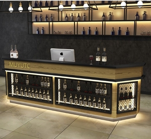 Comptoir de bar de restaurant de boîte de nuit de stockage <span class=keywords><strong>multicouche</strong></span> rond blanc de conception contractée à vendre - Product Image 5