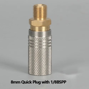 อะแดปเตอร์ปลั๊กเชื่อมต่อแบบปลดเร็วสำหรับเติมก๊าซ HPA CO2 พร้อมข้อต่อแบบปลดเร็วขนาด 8 มม. 1/8BSPP G1/8 1/8NPT M10x1 อุปกรณ์เสริมข้อต่ออากาศ - Product Image 6