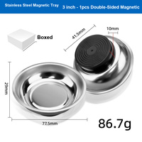 Plateau magnétique double face en acier inoxydable poli miroir, rond/rectangulaire, 3-4-6 pouces, pour pièces mécaniques, OEM/ODM pour garage
