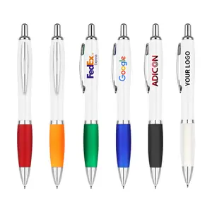 New Pen logo custom Advertising Gift Ball Point Pen Wholesale Luxury Rose Gold Metal Office Ballpoint Pen