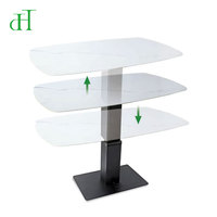 Table basse moderne à hauteur réglable pneumatique avec ressort à gaz, structure métallique, pour salon et salle à manger, DIHAO, garantie 2 ans