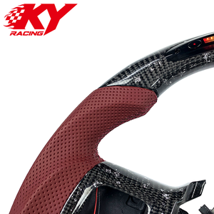 Volante deportivo LED RPM de fibra de carbono con lámina delgada plateada personalizada, adecuado para Dodge Ram 1500 2500 3500 - Product Image 2