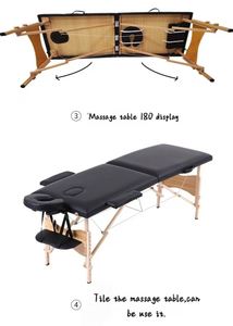 Vente chaude de haute qualité Portable Beauty Spa Lit de massage en bois pliable Ventes directes d'usine - Product Image 6