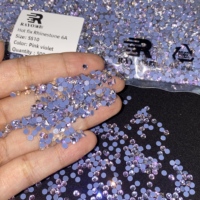 Nouvelle couleur strass thermocollant de haute qualité pour vêtements Ss10 Ss20 rose violet strass