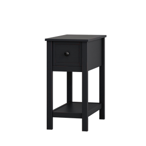 โต๊ะข้างเตียงไม้จริงลายไม้ พร้อมลิ้นชัก 1 ช่อง และชั้นวางของแบบคงที่ 1 ชั้น ประหยัดพื้นที่ เหมาะสำหรับห้องนั่งเล่น - Product Image 2