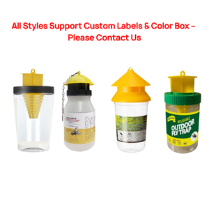 Trappola per mosche da frutta per agrumi, grande capacità, riutilizzabile, per vigneti, giardini di agrumi e fattorie, all'ingrosso, logo personalizzato - Product Image 3