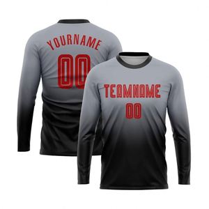 Maillot de football respirant à séchage rapide à manches longues, dégradé, léger, haute performance, pour l'entraînement - Product Image 1