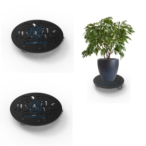 Déplacement d'usine en métal avec des roues plantent le chariot de chariot pour des arbres de jardin et des boîtes de planteur - Product Image 6