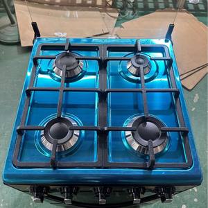 Cuisinière à gaz 4 brûleurs 2800 PA avec grand four à gaz et couvercle en verre, 50 cm de large, autoportante, pour cuisine moderne africaine - Product Image 3