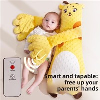 Venta al por mayor de fábrica: Jirafa de peluche inteligente con control remoto, para calmar al bebé, almohada antiespanto para dormir, tela suave de burbujas