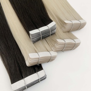 Extensiones de Cabello Adhesivas 2025: Cabello Ruso con Cutícula Alineada, Extensiones de Cabello Adhesivas al por Mayor, Cabello Humano Virgen Natural Invisible - Product Image 1