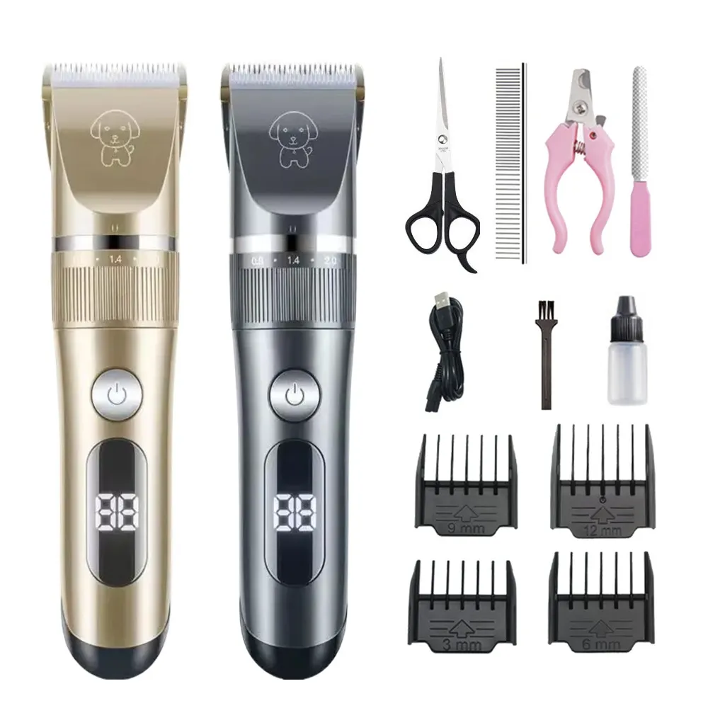 Factory wholesale customized pet electric clippers cat dog shaver cross-border amazon professional home electric hair clippers