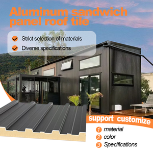 Modern Design Eco-Friendly Weather Resistant Fireproof Aluminum <strong>Sandwich</strong> Metal <strong>Roof</strong> <strong>Panel</strong> PU Insulation Outdoor Workshop Hotel - Product Image 4