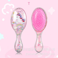 Peigne démêlant transparent anti-nœuds TK AM, nouveau modèle, massage des méridiens, mignon, en plastique, dessin animé, pour enfants, voyage et maison