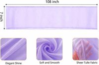 Lot de 100 nœuds et écharpes de chaise en organza transparent