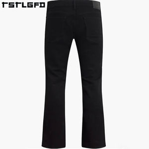 Streetwear personnalisé en gros Jeans évasés empilés Pantalon baggy vierge Jeans évasés empilés vintage pour hommes - Product Image 6