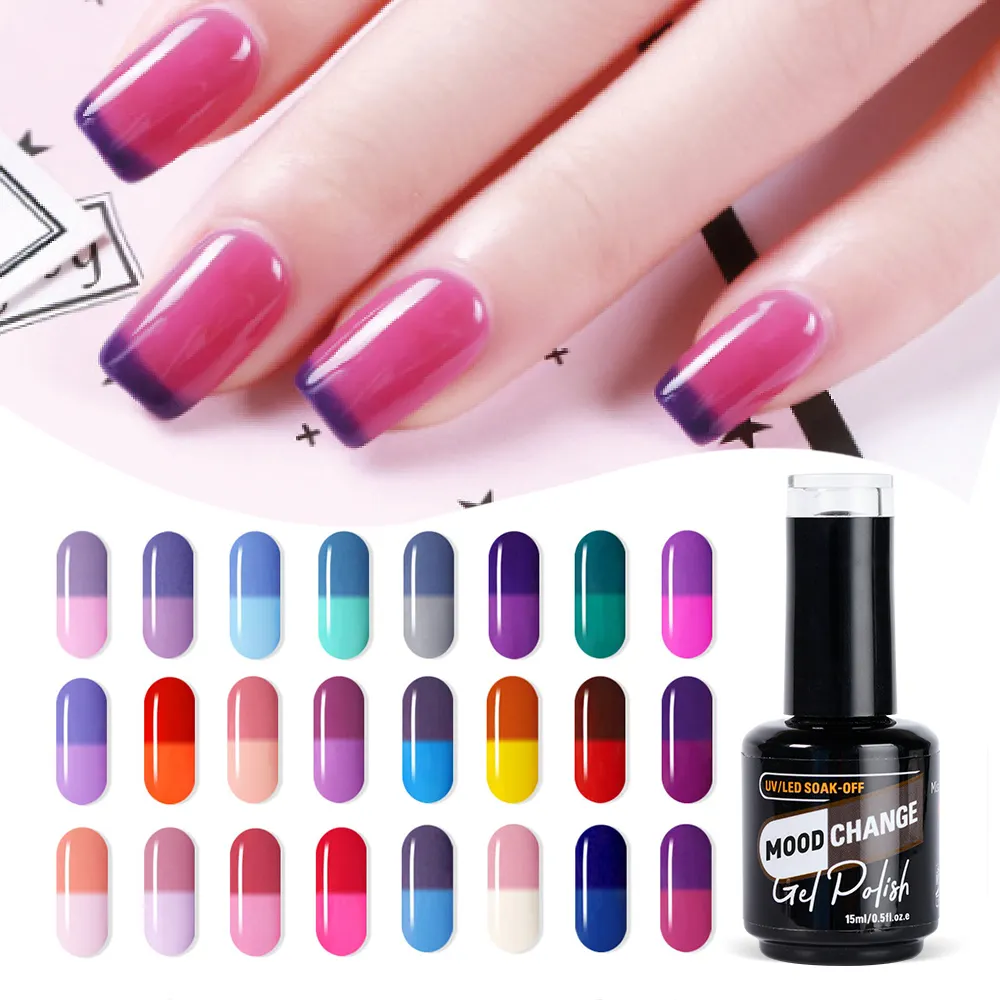 Nails Supplies Thermal Color 15ml Water Based UV Temperature Change Colors Nail Gel Polish
