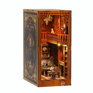 Mê hoặc giữa các vì sao DIY Book Nook Kit 3D câu đố bằng gỗ bookend với cảm biến cảm ứng LED ánh sáng top-đánh giá trẻ em của tự làm quà tặng